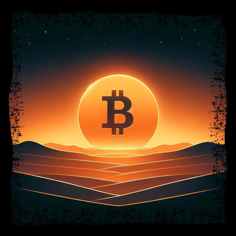 Le logo Bitcoin déserte Sunrise Digital