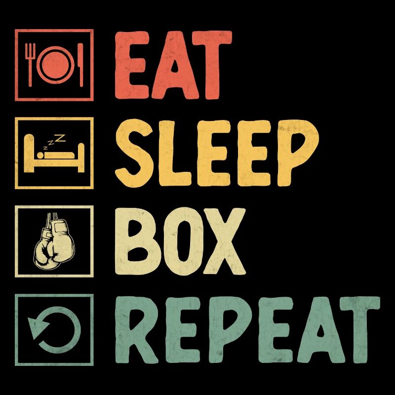 Manger Sleep Box Répéter Boxer Sports Force Athlète