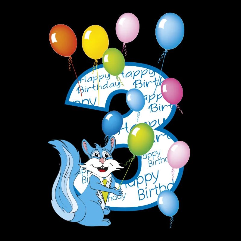 dritter Geburtstag 3 Jahre Eichhörnchen