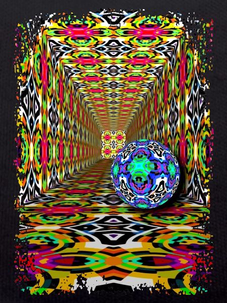 psychedelic kaleidoscope ball