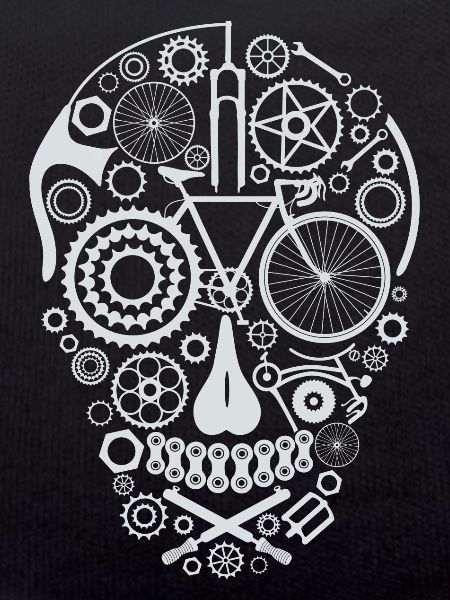 Bicycle Skull light grey
