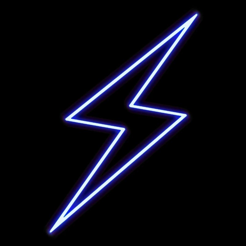Neon Lightning Bolt