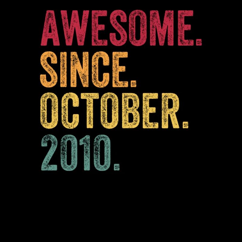 Awesome Since October 2010 10th Birthday