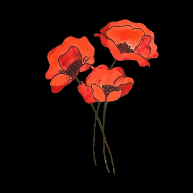 Trio de coquelicots