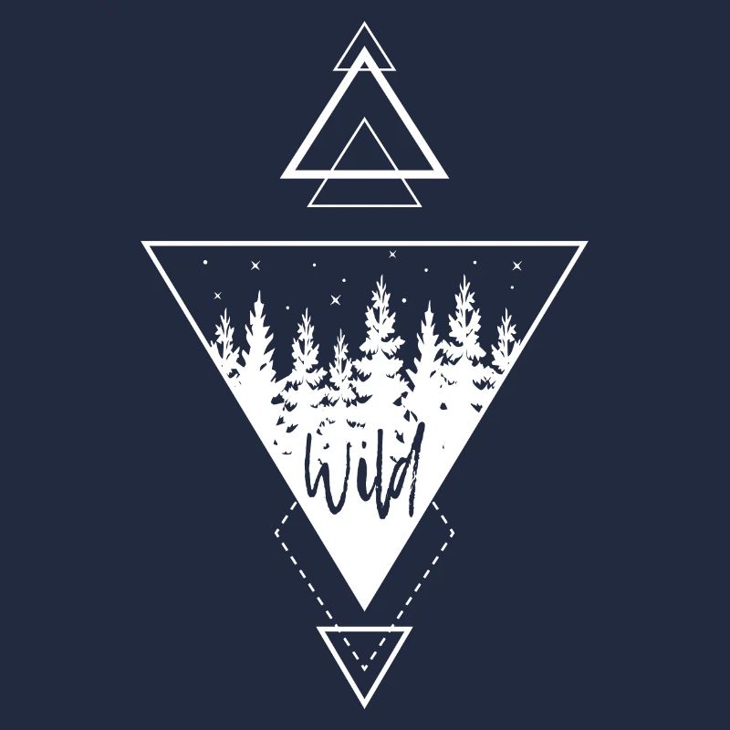 Modern Geometric Nature Forest Boho Triangles