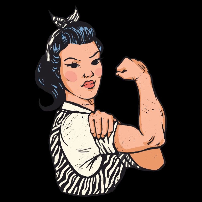 Starke Frau Flexing