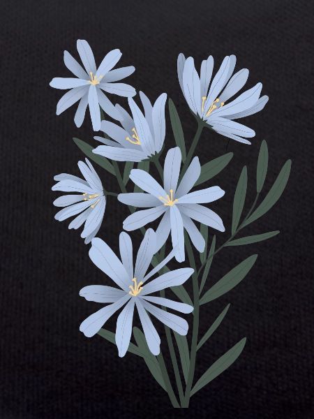 Fleurs bleues