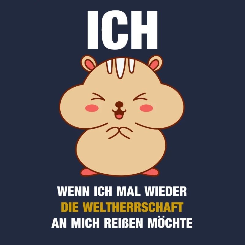Kuscheliger Hamster mit Text Botschaft