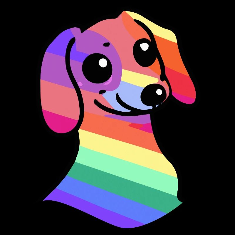 Regenbogen-Dackel Hund Wiener