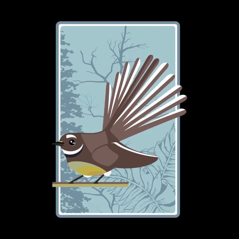 Fantail Oiseau de Nouvelle-Zélande