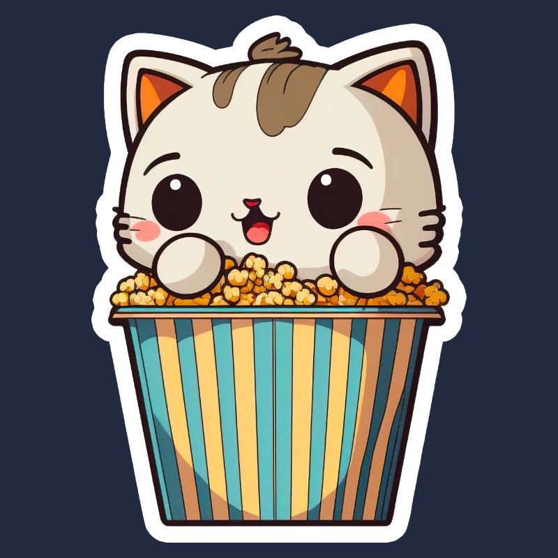 Süße niedliche Katze liegt und schläft Sticker