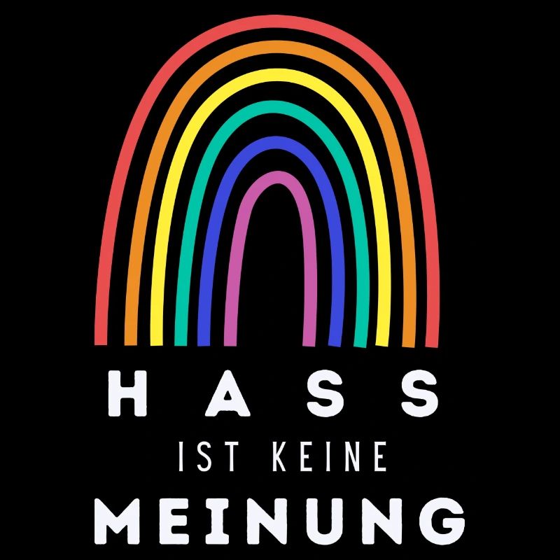 Regenbogen Hass ist keine Meinung PLBT