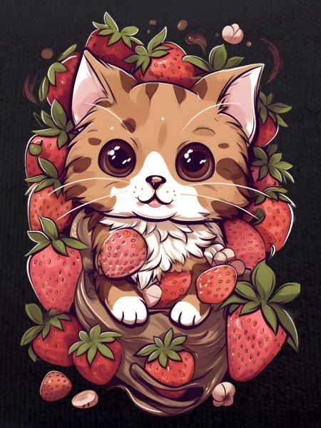Ragamuffin Katze Erdbeere Geschenk