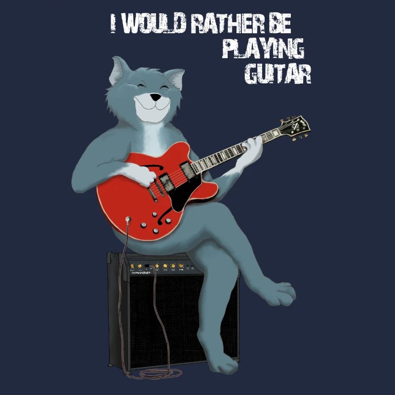 I WOULD RATHER BE PLAYING GUITAR - CAT