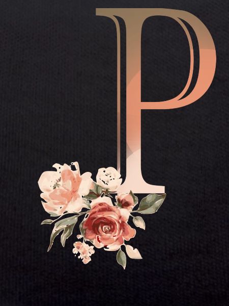 Letter P with flowers