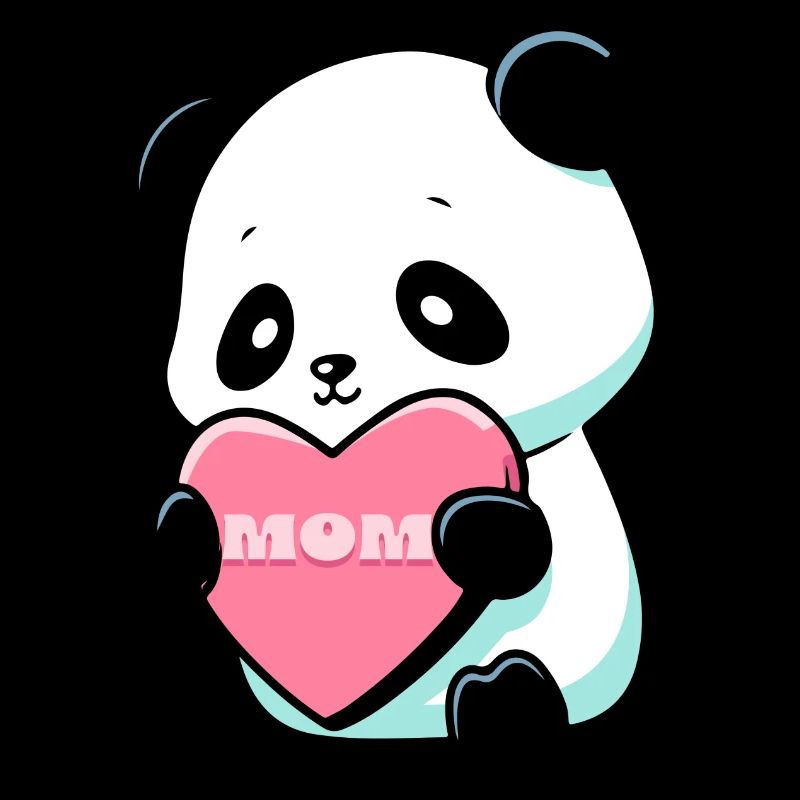 Panda aimant sa mère