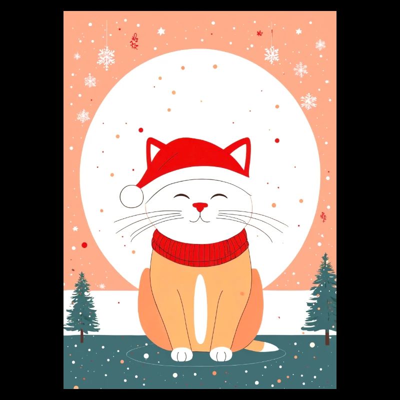Niedliche Katze Weihnachten