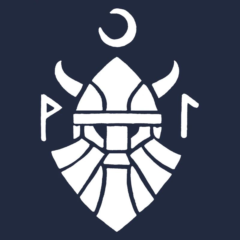 Weißes Wikinger-Krieger-Symbol