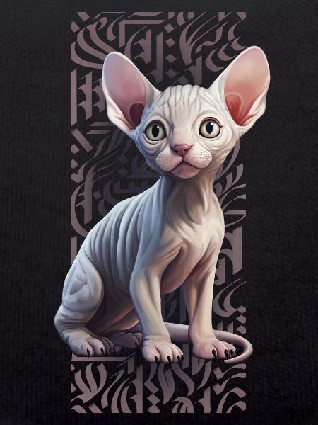 Sphynx Cat calligraphitti