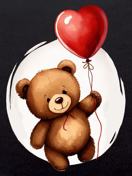 Bear with balloon