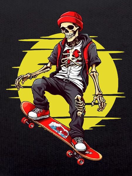 Skateboarding Skeleton