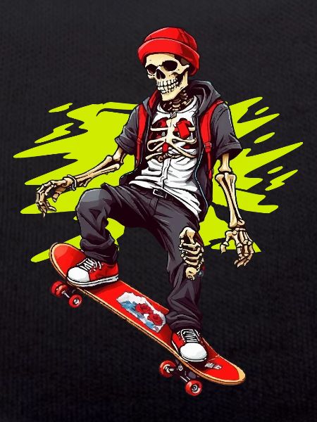 Skateboarding Skeleton