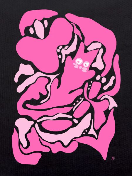 Abstract Pink Cat