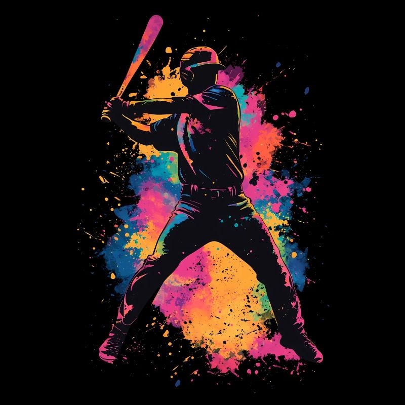 Bunter Baseball Spieler