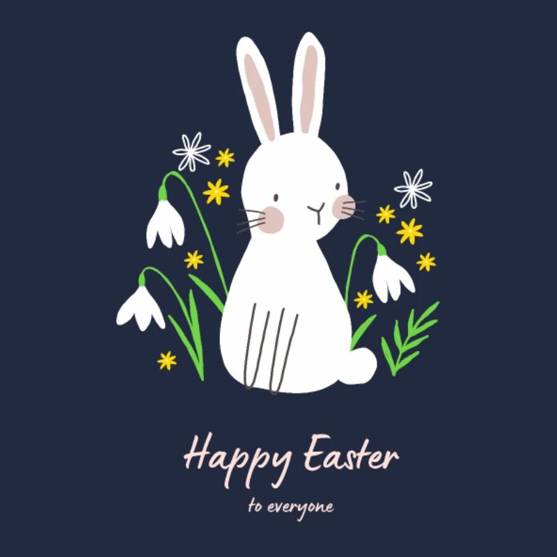 Joyeuses Pâques Lapin mignon