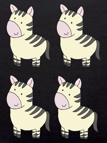 Zebra in fours