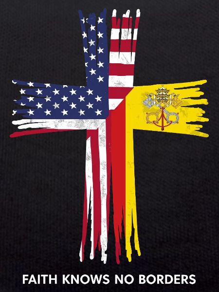 American and Vatican Flag