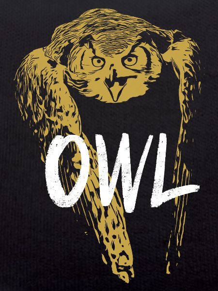 Modern Calligraphy Owl Illustration