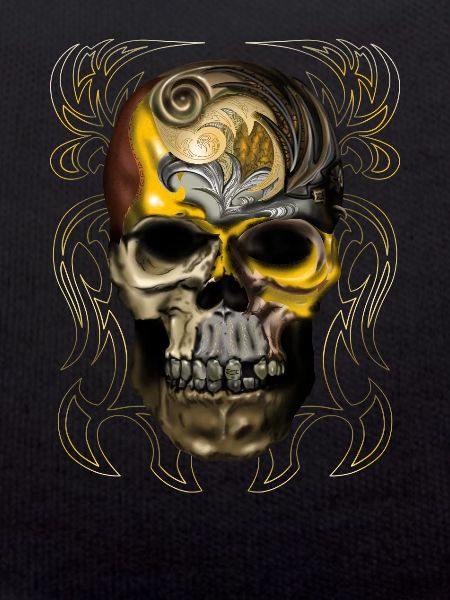 Golden Skull Ornament