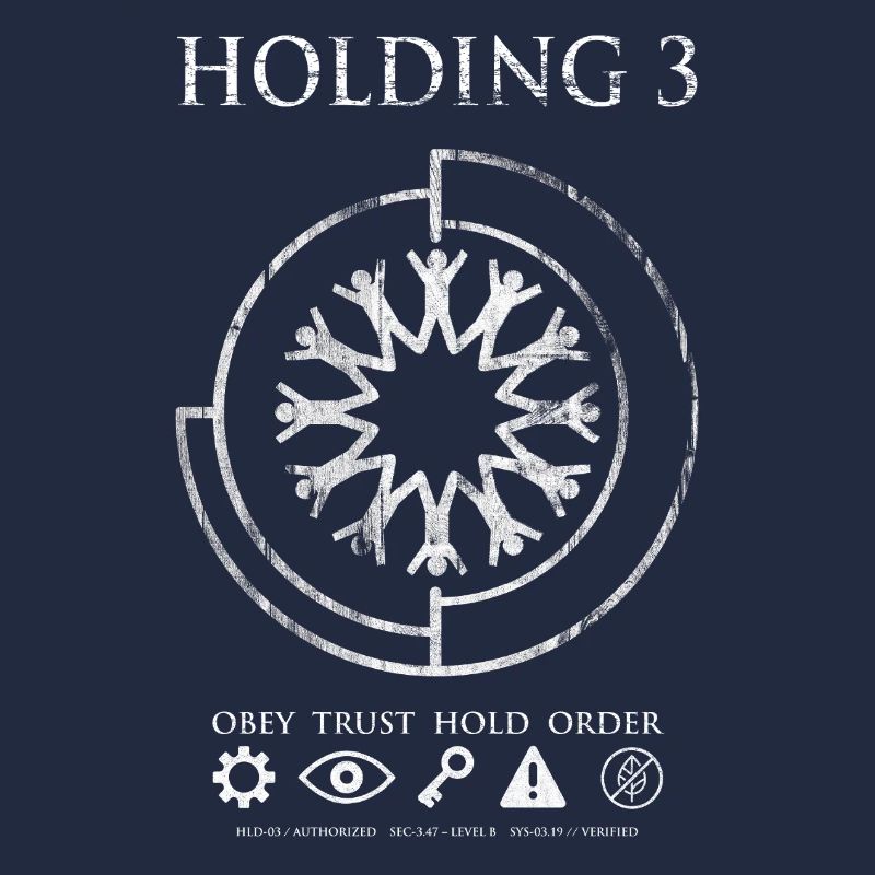 Holding 3 – Dystopisches Sci-Fi-Emblem-Design