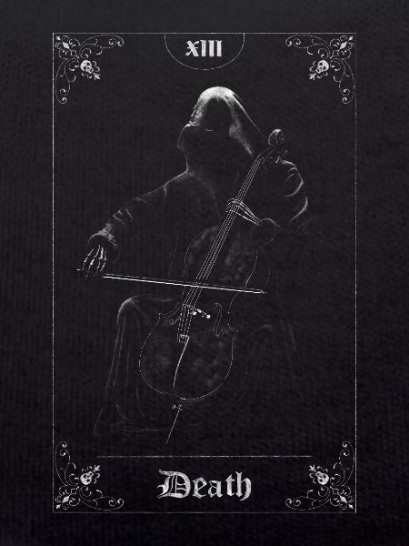 Todesmusiker im Schwarzweiß-Tarot