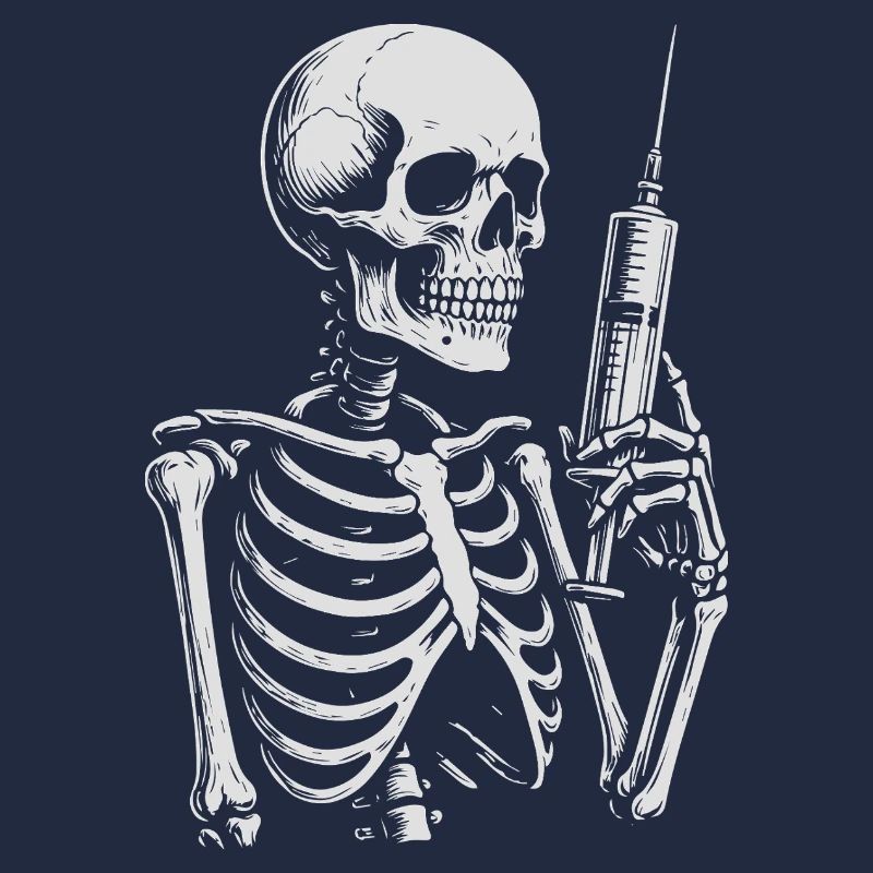 Skelettspritze Noir Tee
