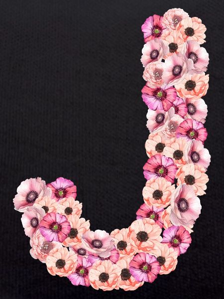 Monogram J of flowers