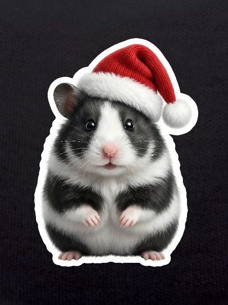 Small hamster with full cheeks