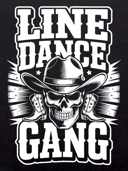 Line Dance Gang Skull Cowboy