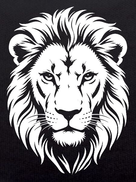 Lion Head Contrast Silhouette