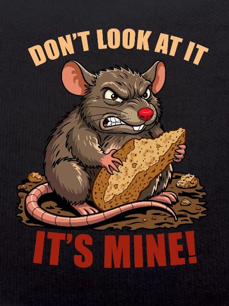 Clever rat steals bread