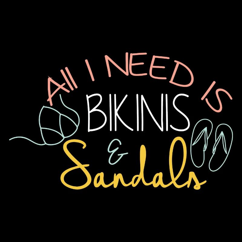 all i need is bikini and sandals