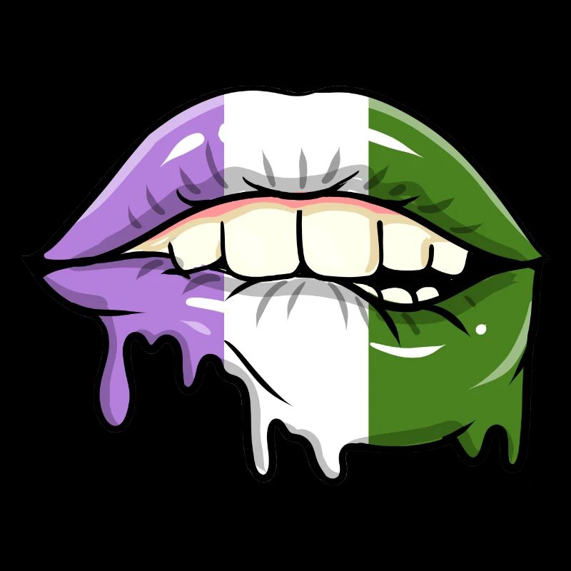 Dripping Genderqueer Lips Genderqueer