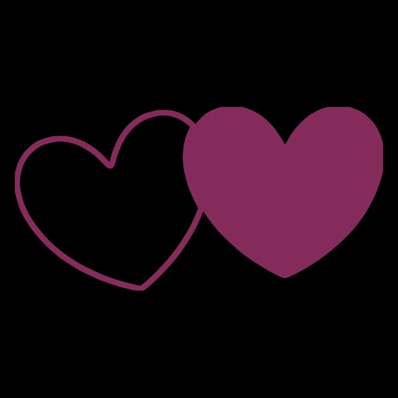 Saint Valentin Coeur Violet