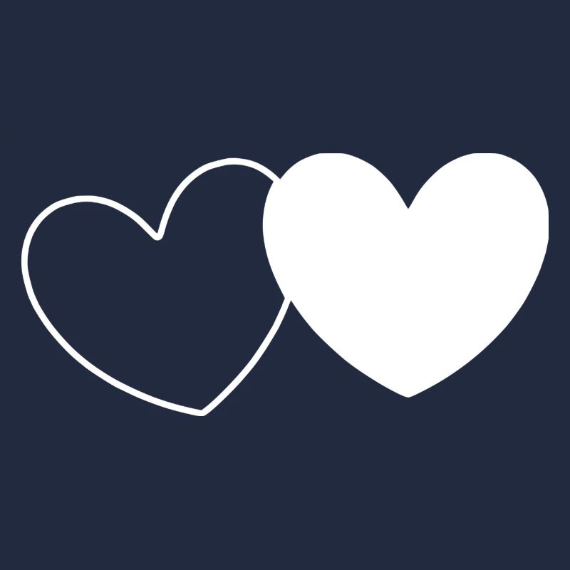 Cœur blanc Saint-Valentin