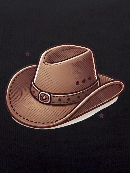 Western Cowboy Hat Illustration