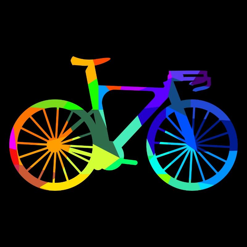Rennrad Triathlon Regenbogen Polygon Fahrrad