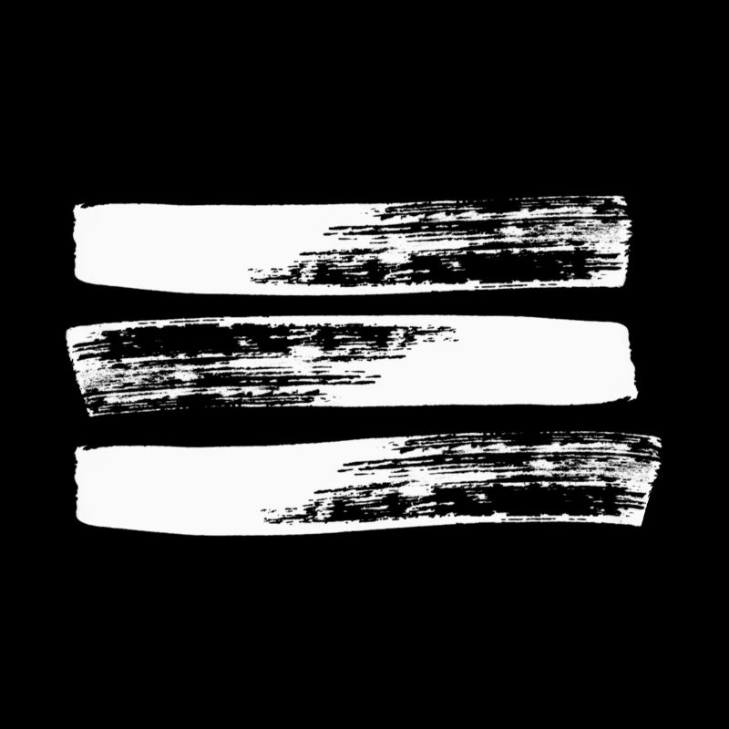 Three brush strips