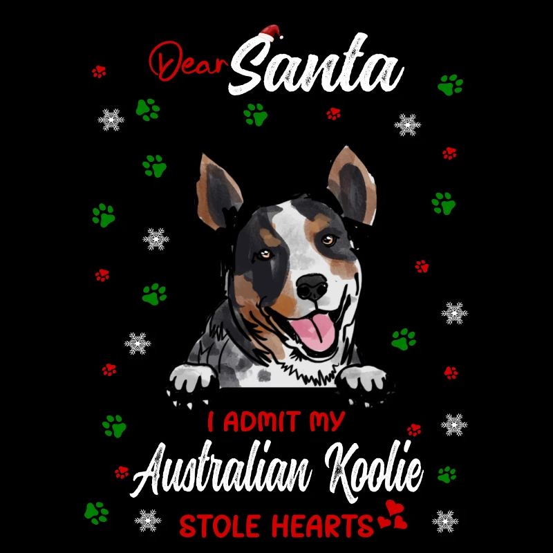 Australischer Koolie Hund Weihnachten Hunderasse