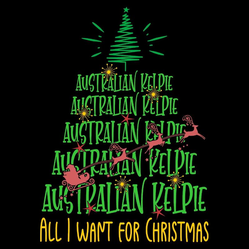 Australischer Kelpie Hund Weihnachten Hunderasse